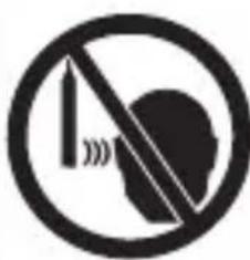 Prohibition sign with sound waves and sound waves symbol, commonly used in electronic devices for sound or sound monitoring.