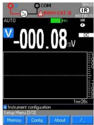 CHAUVIN ARNOUX CA 5293 - SETUP 3/3 : Configuration et personnalisation - 1