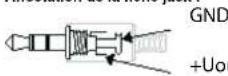 Greisinger GMH 318101 - Affectation de la fiche jack: - 1