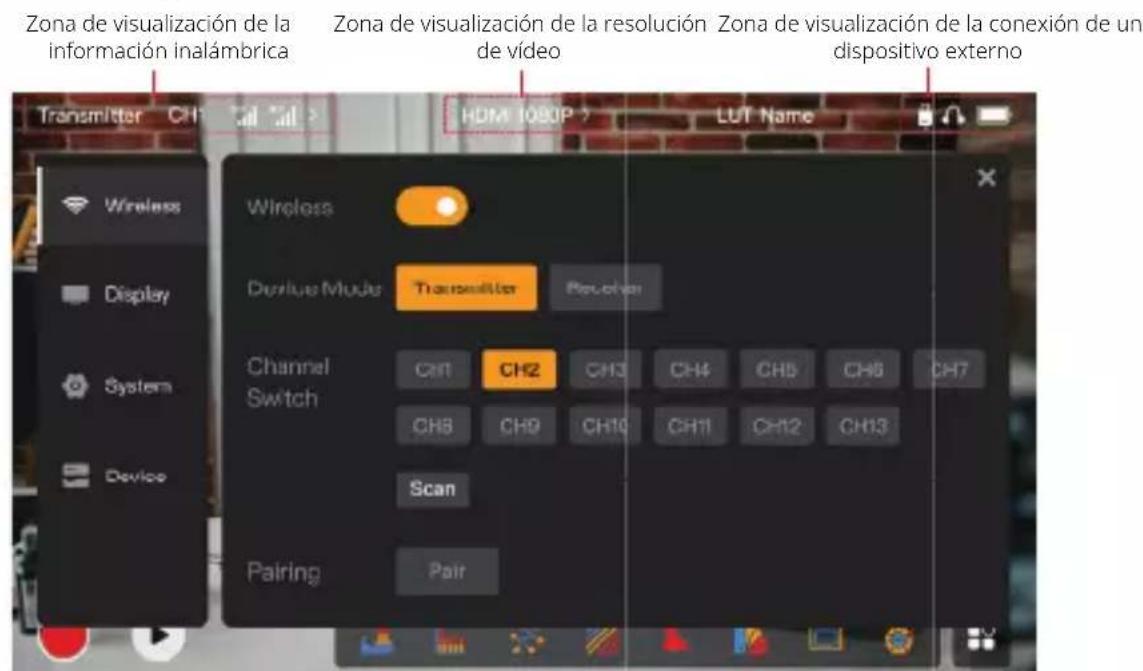 Hollyland Mars M1 - Interfaz de la configuración - 1