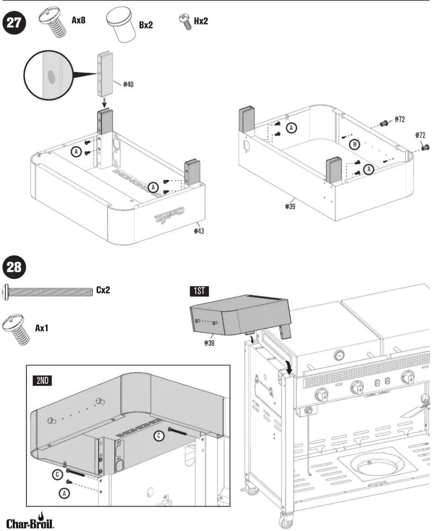 CHAR BROIL Vista 463259423 - ASSEMBLY / ASSEMBLAGE / ASAMBLEA - 1