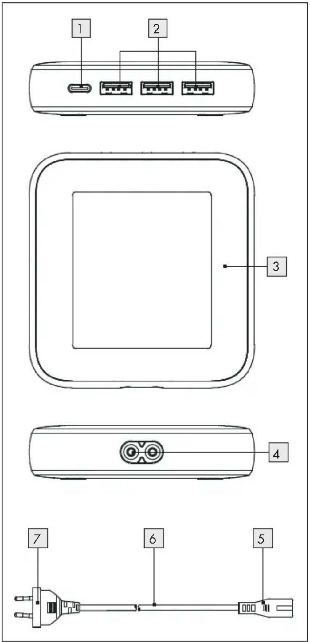 TRONIC HG07784 - NAPAJALNA POLNILNA POSTAJA USB - 1