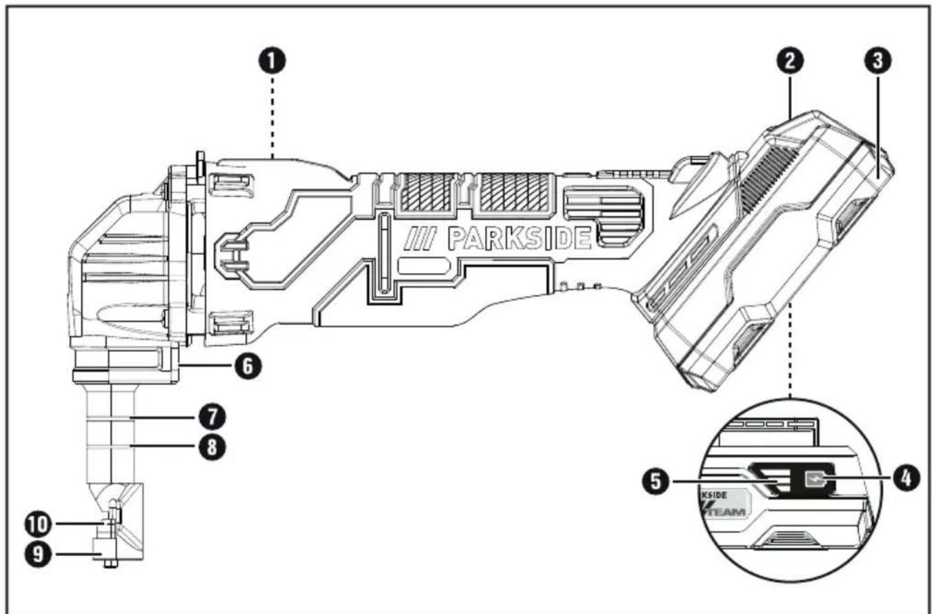 PARKSIDE PMKA 20Li A1 - AKKU-KNABBER 20 V - 1