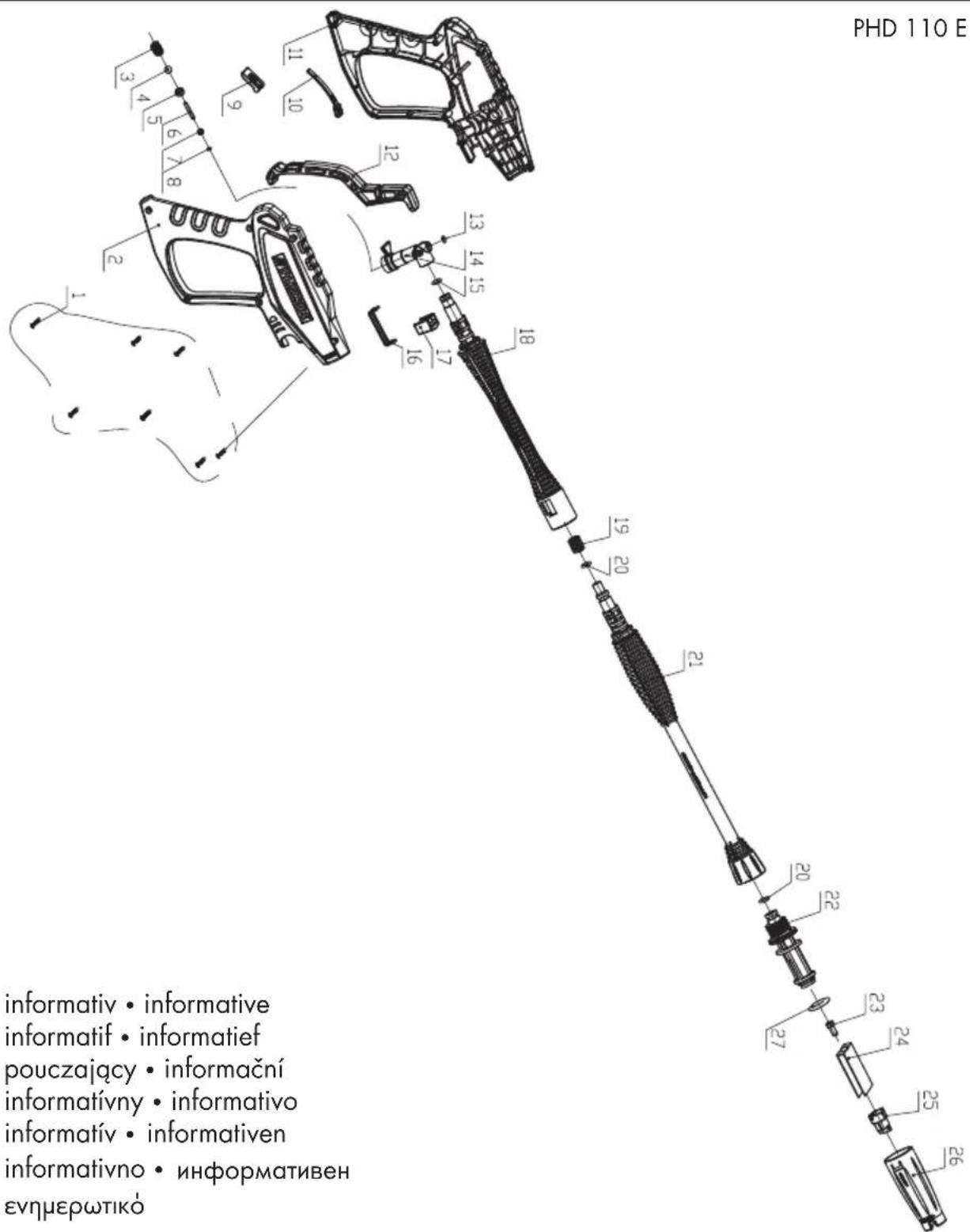 PARKSIDE PHD 110 E1 - Piese de schimb/Accesorii - 1