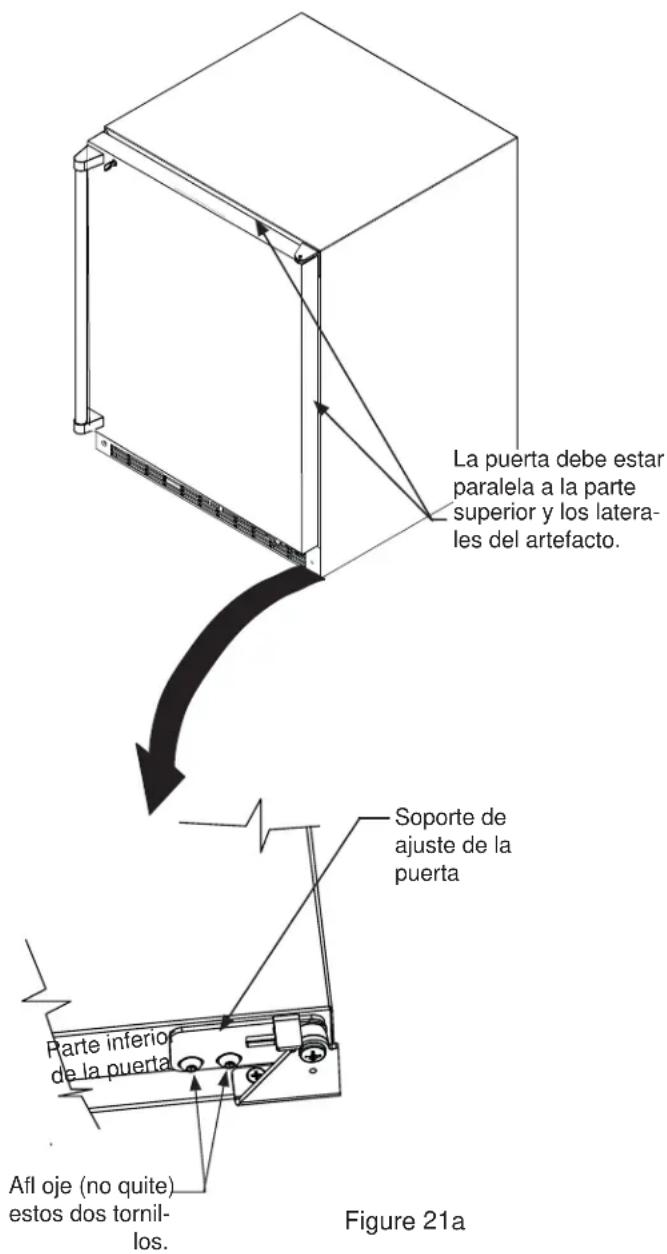 VIKING VGR5304BCS - Para alinear la puerta : - 1