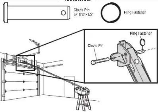 LIFT-MASTER 83650267 - Attach the Rail to the Header Bracket - 3