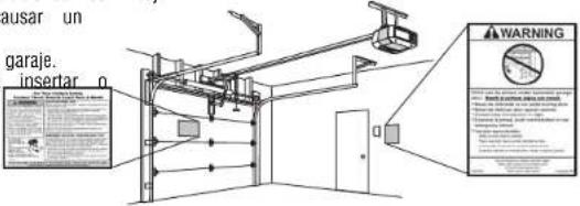 LIFT-MASTER 83650267 - Conecte el control de la puerta al abrepuertas de 3garque las etiquetas de advertencia - 2