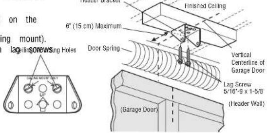 LIFT-MASTER 83650267 - OPTION B - CEILING INSTALLATION - 1