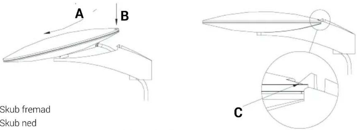 TRIAX UFO 170 - Monter UFO på beslag/foden - 1