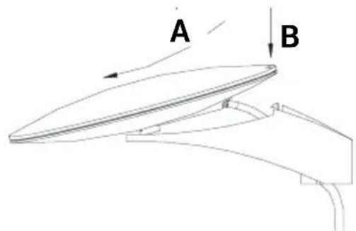 TRIAX UFO 170 - Montera UFO på beslag/foten - 1