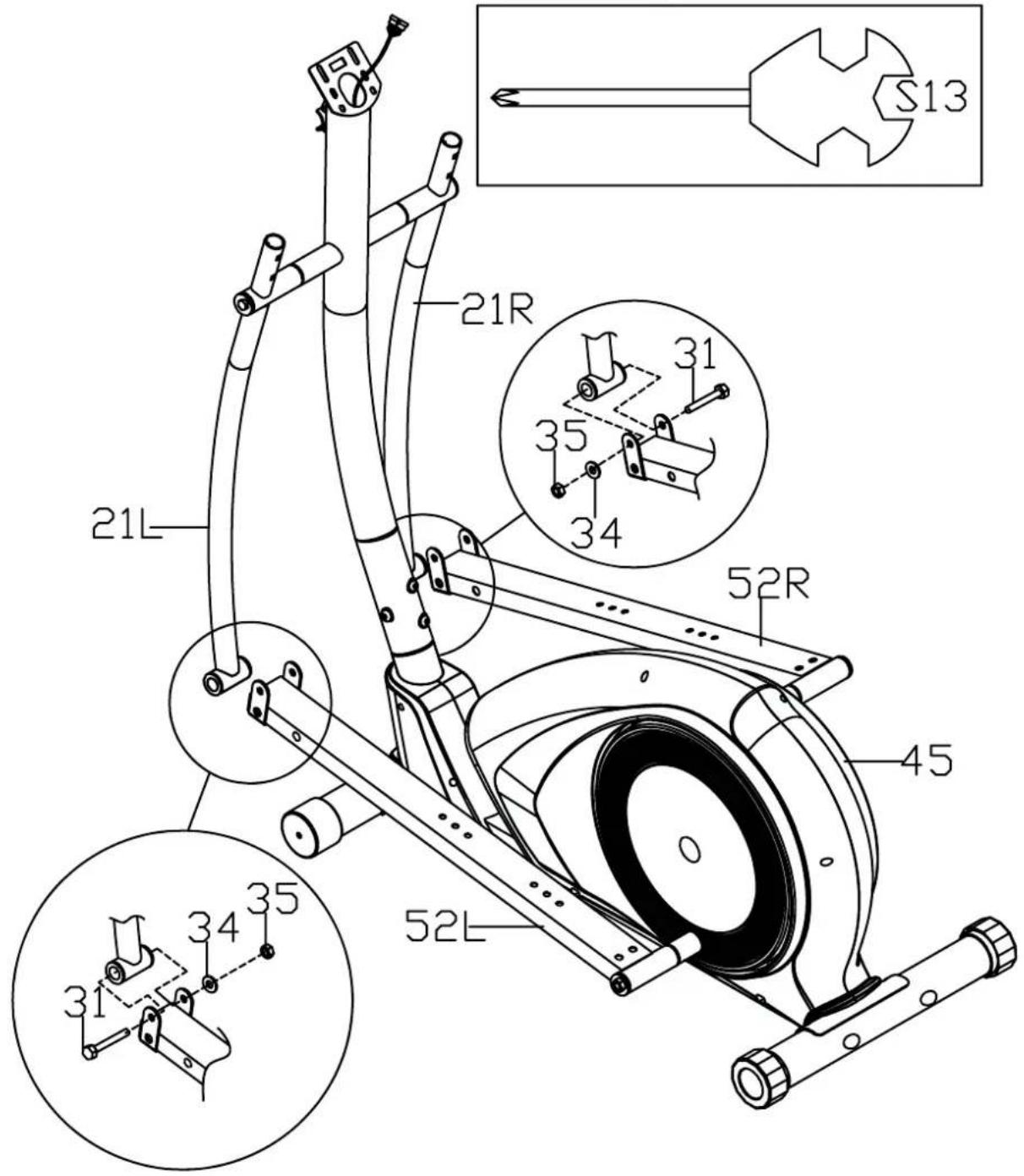S13 21R 31 35 34 21L 52R 45 31 34 35 52L