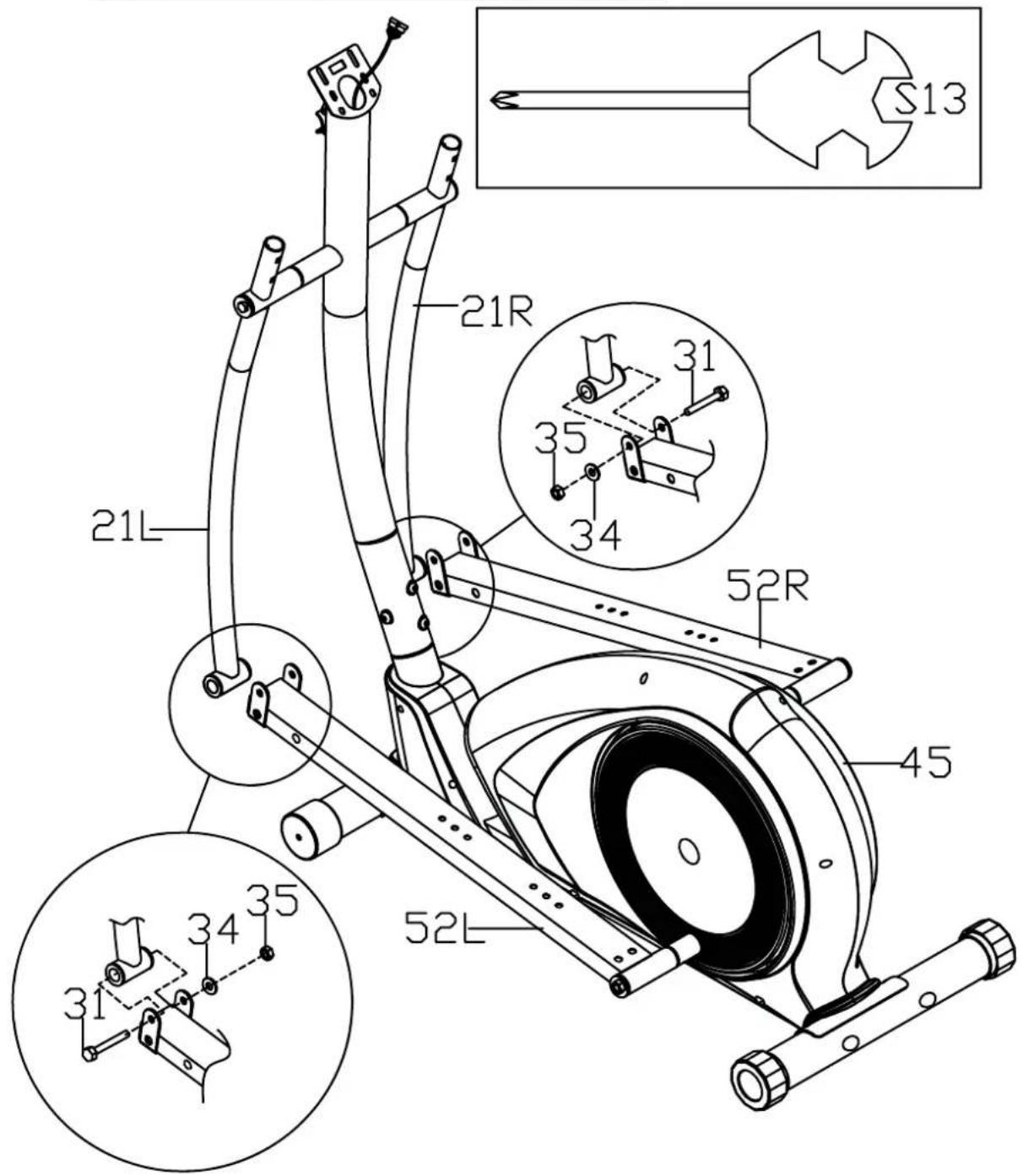 S13 21R 31 35 34 21L 52R 45 31 34 35 52L