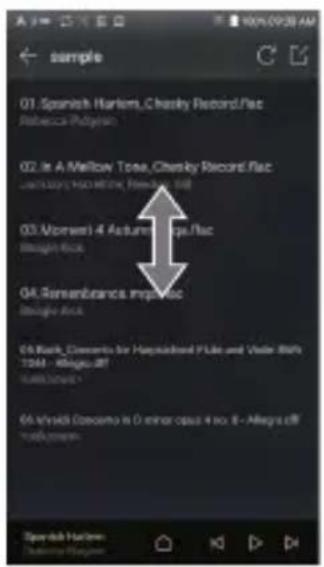 ASTELL KERN SE180 - Naviguer vers le haut/bas dans la liste - 1