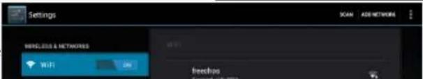 Settings WIRELESS & NETWORKS WiFi IECOS Second with WiFi