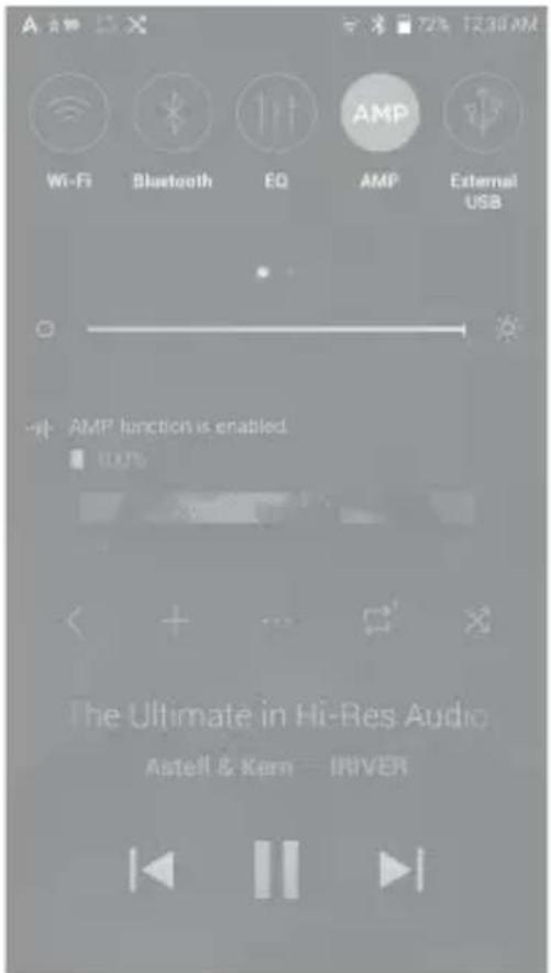 ASTELL KERN SP1000 AMP - ■ 通知バーにアイコン追加 - 1