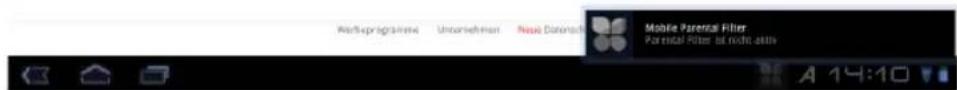 Wertkspaglinne Unconfehren New Dazonal Mobile Parental Filter Parental Filter list modific activo A 14:10