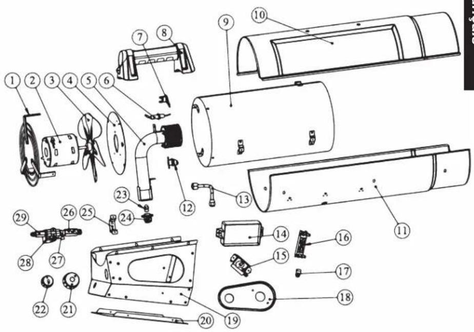 DEWALT DXH170FAVT - Liste des pièces DXH170FAVT - 1