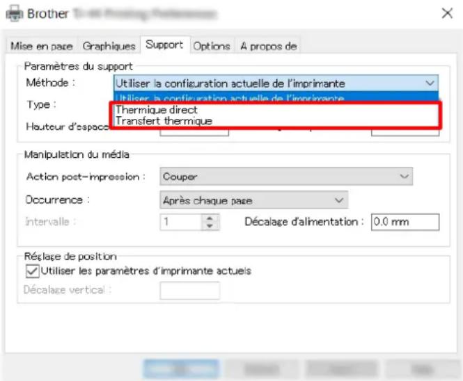 BROTHER TJ4005DN - Utilisation du pilote d'imprimante - 1