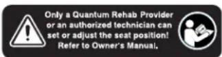 QUANTUM Synergy Seating System - Pictogrammes de sécurité - 9