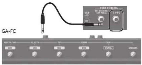 GA-FC FOOT CONTROL USB SEL CRI END/ EXP PEGAL GA-FC MONITOR/WND GPI SOLTA/FF CHC MP SPRING CH4 LOW FANEL EFFECTS