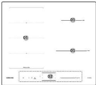 SAMSUNG NZ63B6058KK - Kochzonen - 1