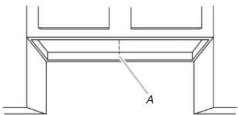 KITCHENAID KXU2836JSS - Ouverture découpée du placard pour la hotte - 1