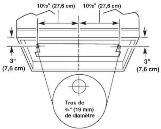KITCHENAID KXU2836JSS - Ouverture découpée du placard pour la hotte - 2