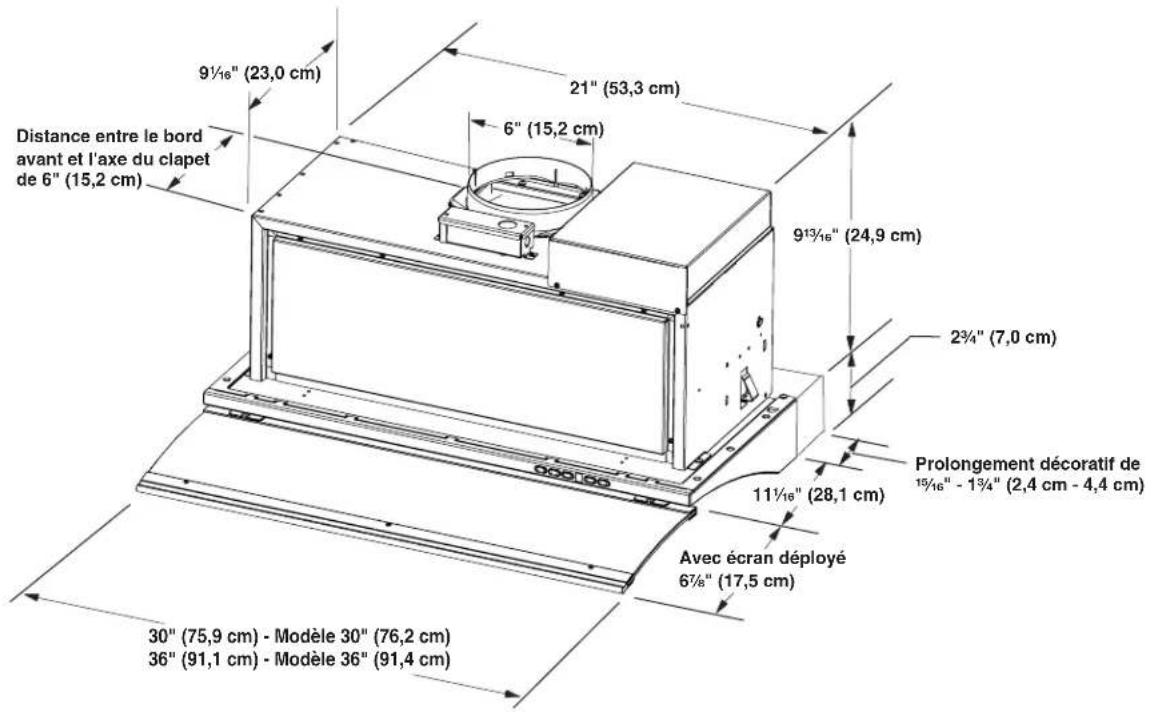 KITCHENAID KXU2836JSS - Dimensions du produit - 1