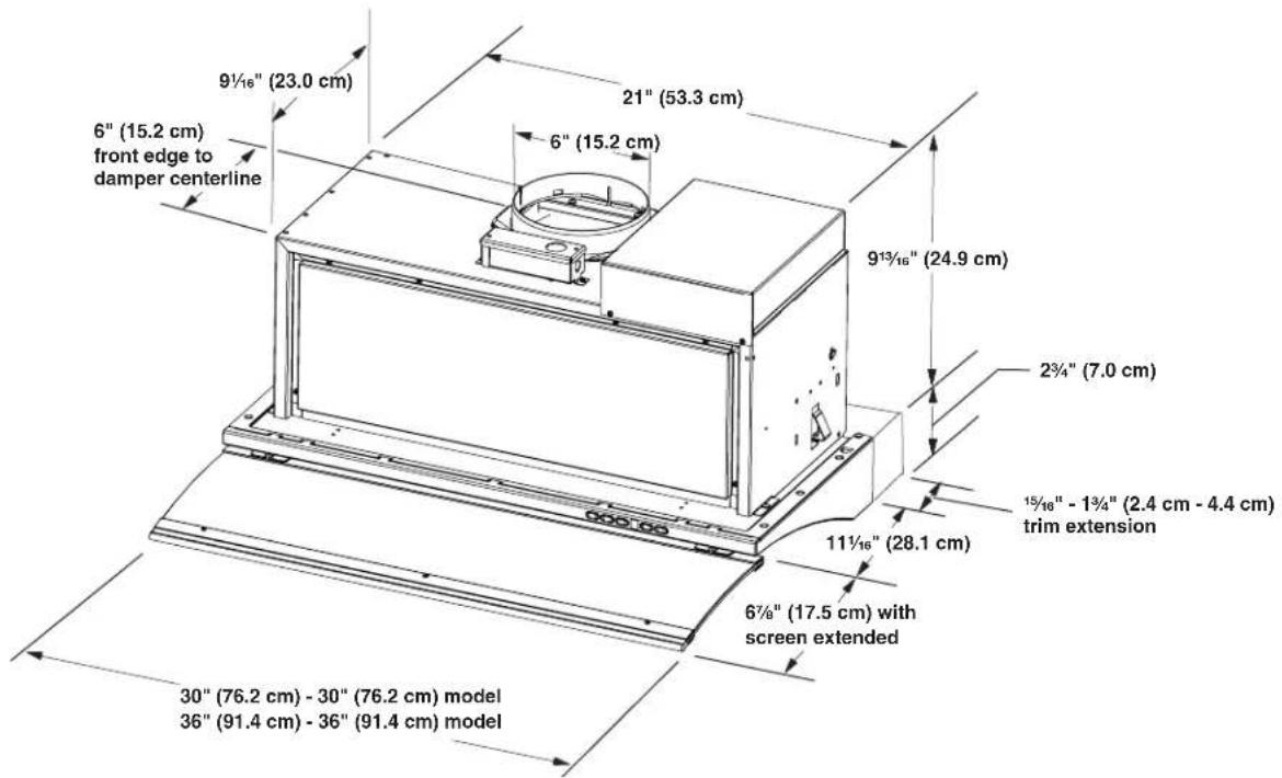 KITCHENAID KXU2836JSS - Product Dimensions - 1