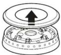KITCHENAID KFGC506JMB - Remove burner cap. - 1