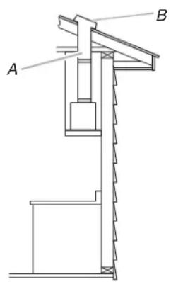 KITCHENAID KXU2830JSS - Décharge à travers le toit évacuation par le mur - 1