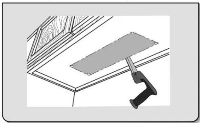 AMANA UXT3030ADB - Mark and cut vent opening - 1