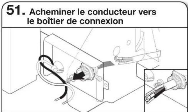 51. Acheminer le conducteur vers le boîtier de connexion