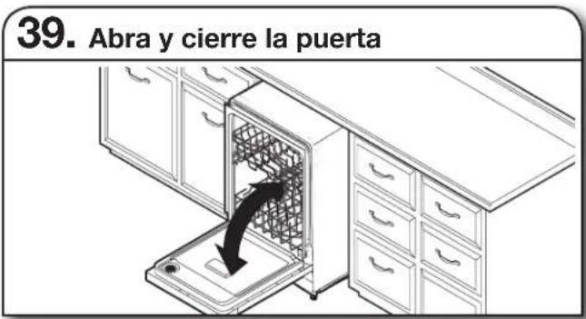 39. Abra y cierre la puerta
