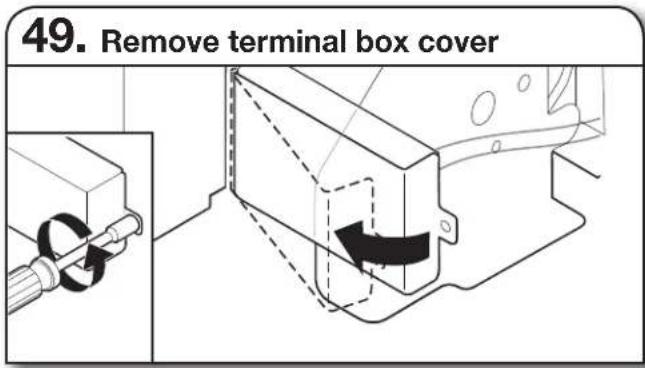 49. Remove terminal box cover