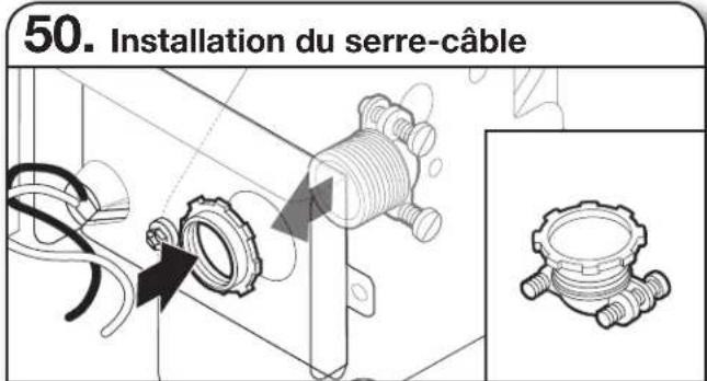 50. Installation du serre-câble