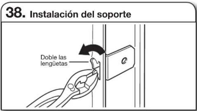 38. Instalación del soporte Doble las lengüetas