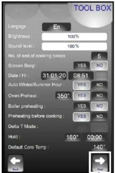 Vulcan TCM102E240 - CLIENT PARAMETERS - 1