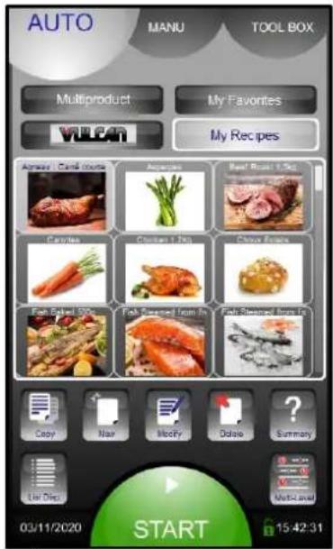 Vulcan TCM102E240 - AUTOMATIC / PROGRAMMED RECIPES - 1