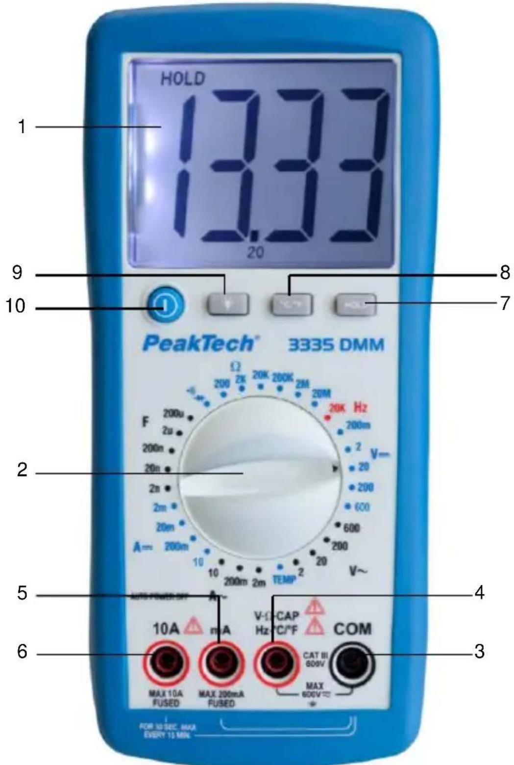 PeakTech 3335 - Prueba de continuidad - 1