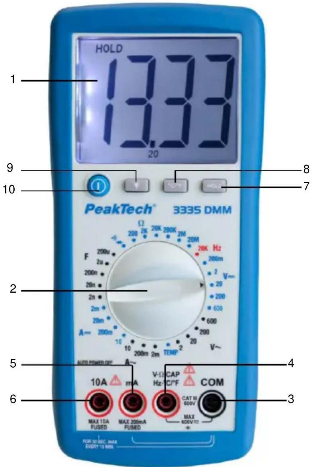 PeakTech 3335 - Continuity check - 1