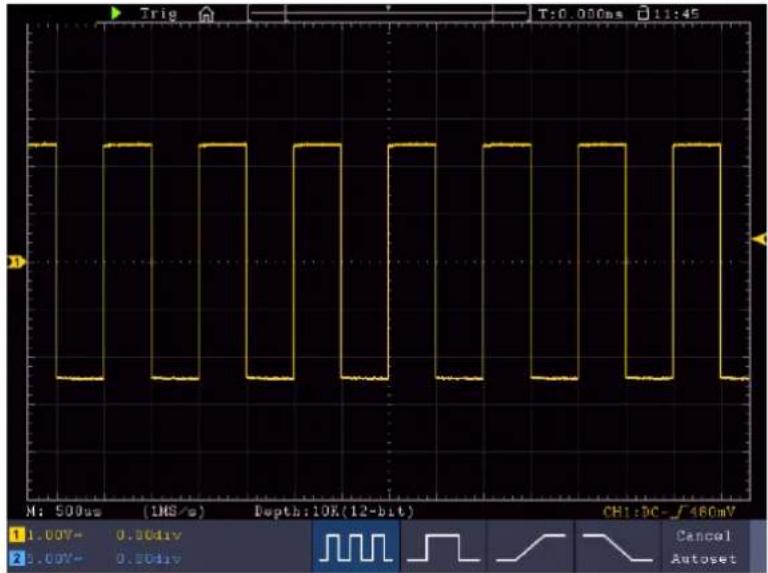 PeakTech 1355 - Appuyez sur le bouton "autoset". - 1