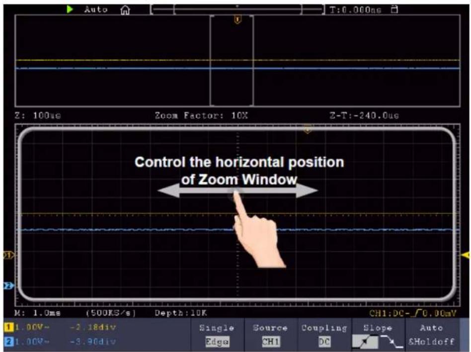 PeakTech 1355 - Contrôle gestuel en mode wave zoom - 3