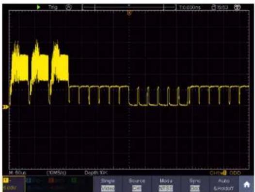 PeakTech 1370 - Exemple 6 : déclenchement du signal vidéo - 1