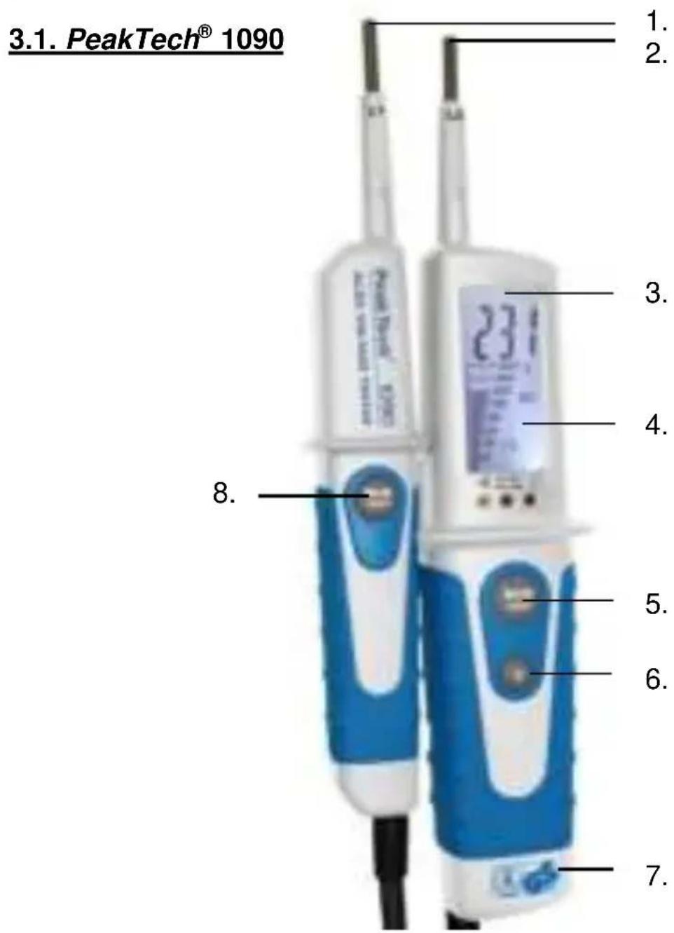 PeakTech 1090 - Éléments de commande - 1