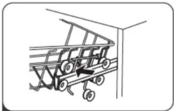 BRANDT DWF137DS - Réglage du panier du haut - 2