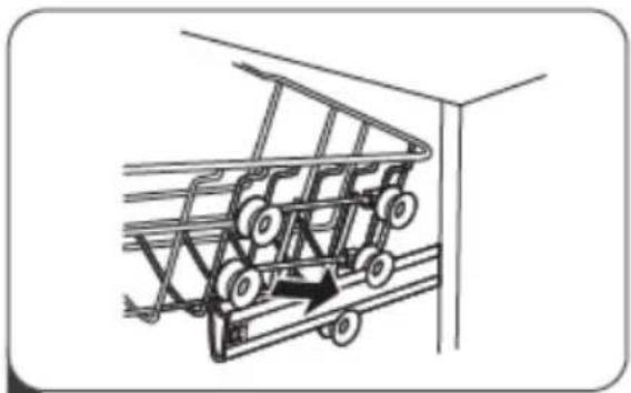 BRANDT DWF137DS - Réglage du panier du haut - 3