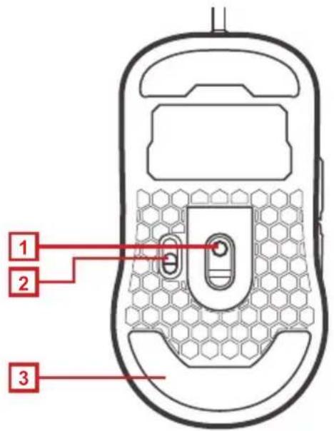 IOGEAR Korona Kore II GKM601 - Souris - vue arrière - 1