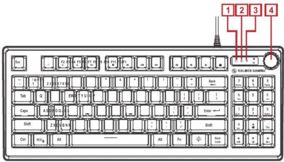 IOGEAR Korona Kore II GKM601 - Keyboard Front view - 1