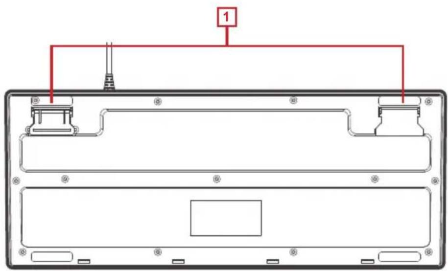 IOGEAR Korona Kore II GKM601 - Telcado – Vista Posterior - 1
